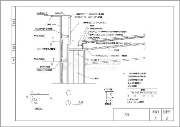 各类钢结构压型钢板屋面施工设计cad详细图纸集合（含设计说明）-图二