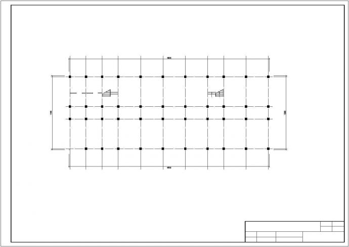 扬州市某实验中学4300平米五层钢混框架结构办公楼建筑设计CAD图纸_图1