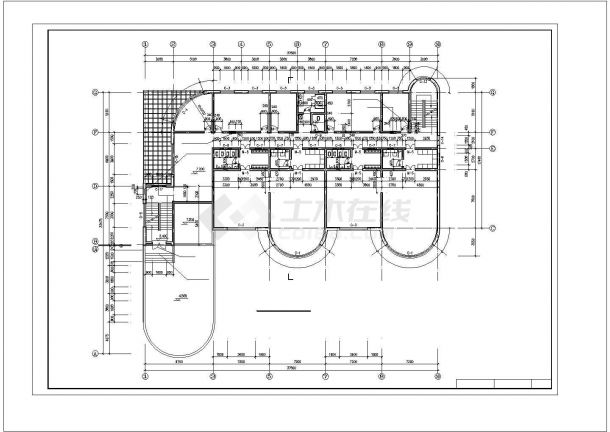 晋江市某社区2250平米3层框架结构幼儿园建筑设计CAD图纸-图二
