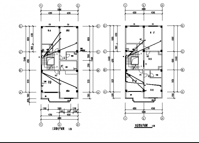 银杏小区住宅楼电气系统设计施工cad图纸_图1