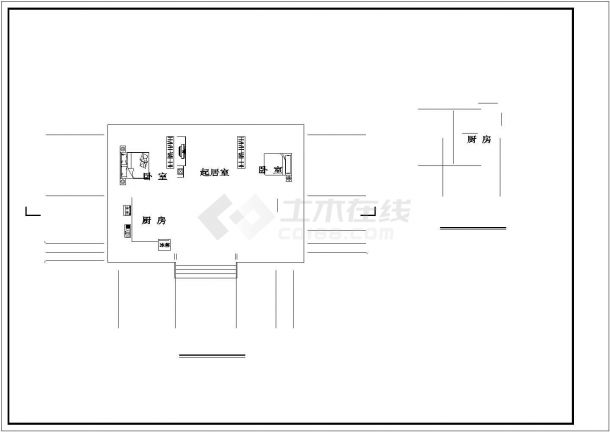 新农村两层别墅设计cad图，含设计说明-图二