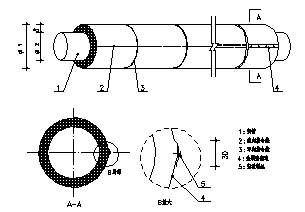 水管变径三通保温设计_某水管变径三通保温大样设计cad图纸-图一