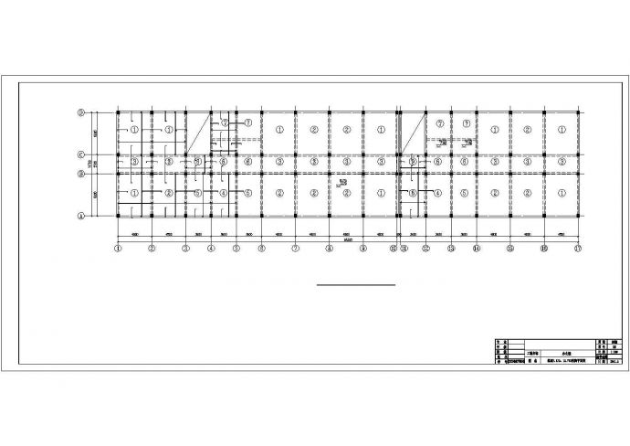 哈尔滨市联合路某公司4框架结构办公楼全套结构设计CAD图纸_图1