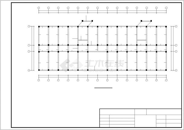 合肥市晨光路某家具厂五层现浇钢混框架结构办公楼结构设计CAD图纸-图一