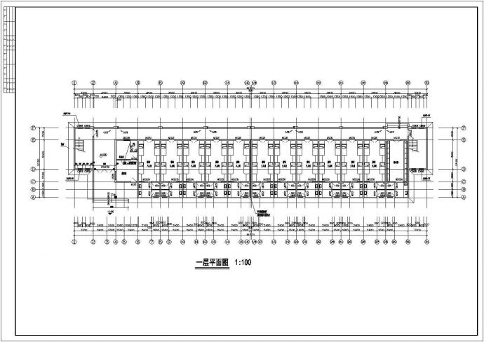 遵义市某大型化工厂2800平米6层砖混结构宿舍楼建筑设计CAD图纸_图1