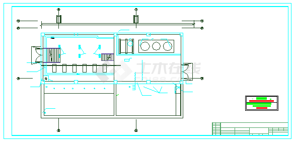 [黑龙江]铸造车间循环水泵房施工设计cad图纸-图二
