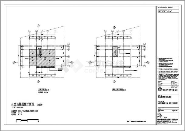 某地单体别墅建行筑设计施工cad图纸-图二