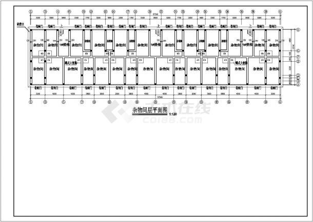淮北市某科究所5170平米八层框架结构办公楼建筑+结构设计CAD图纸-图一