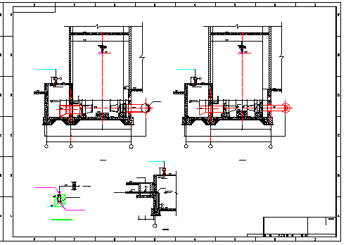 某电厂循环水泵房安装cad设计图纸-图二