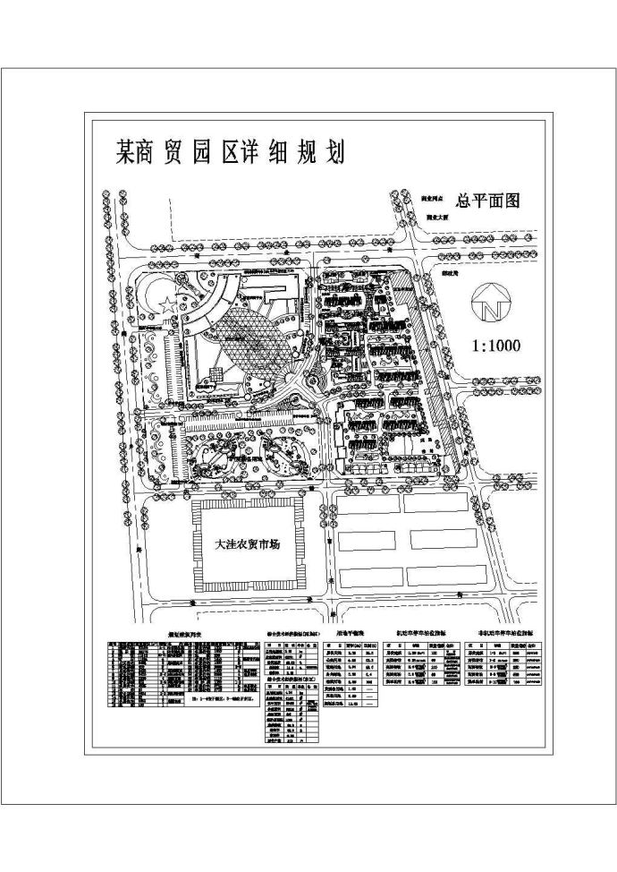 某82791平米商贸区CAD规划图_图1