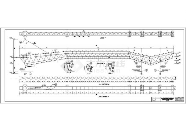 苍南站站台雨棚设计cad详细结构施工图-图一