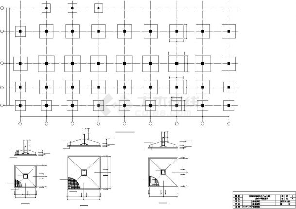 平湖市某大型粮食加工厂6+1层框架结构办公楼结构设计CAD图纸-图一