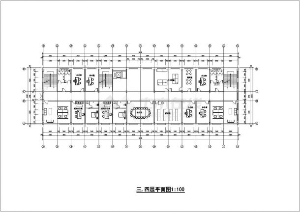 徐州市某产业园4400平米五层钢框架结构办公楼全套建筑设计CAD图纸-图一