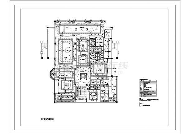 三层别墅室内装修施工图（含地下室带效果图）-图二