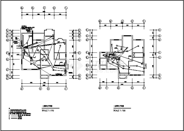 广西某住宅楼电气系统设计施工cad图纸（含说明）-图二