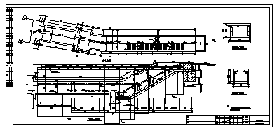 某城市地铁车站深基坑出入口主体结构设计cad图_出入口主体设计-图一