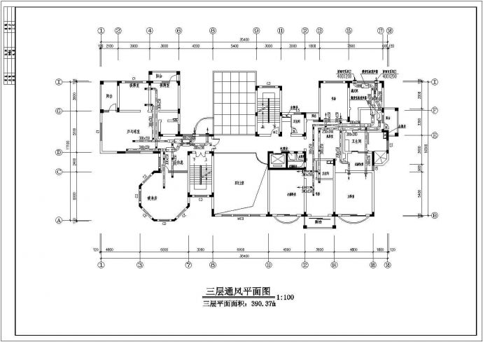 超豪华别墅风冷热泵空调设计施工图_图1