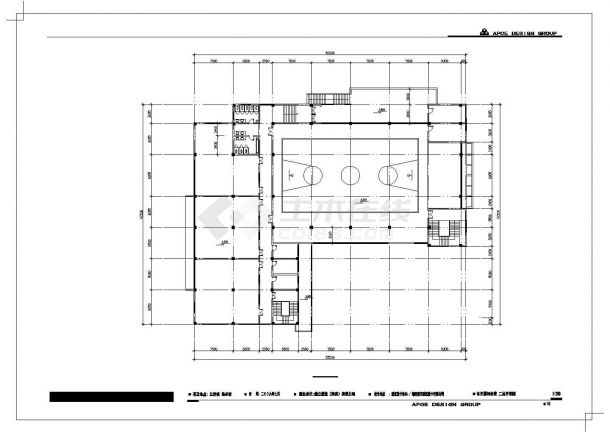 南昌市某大学附属中学教学楼+食堂+行政楼全套平剖面设计CAD图纸-图一
