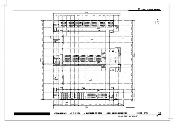 南昌市某大学附属中学教学楼+食堂+行政楼全套平剖面设计CAD图纸-图二