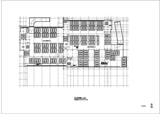 哈尔滨市某大学附属中学行政楼+教学楼+报告楼+食堂建筑设计CAD图纸-图一