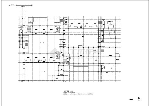 哈尔滨市某大学附属中学行政楼+教学楼+报告楼+食堂建筑设计CAD图纸-图二