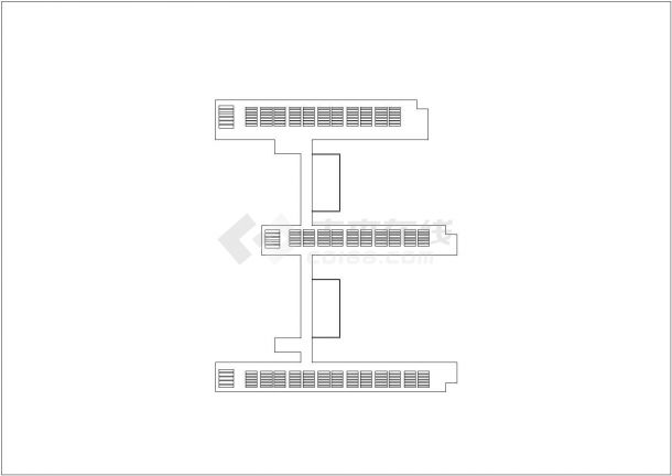 合肥市某实验中学5层框架结构教学楼全套平面设计CAD图纸-图一