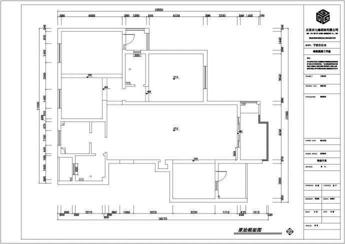 现代简约三居室家装CAD布置图_图1