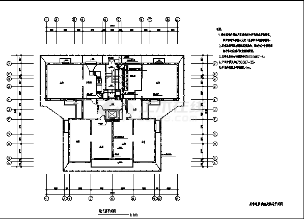 临海某十二层住宅电气系统设计全套施工cad图纸-图一
