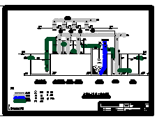 广东某线路板厂生产废水处理工艺cad设计图纸-图二