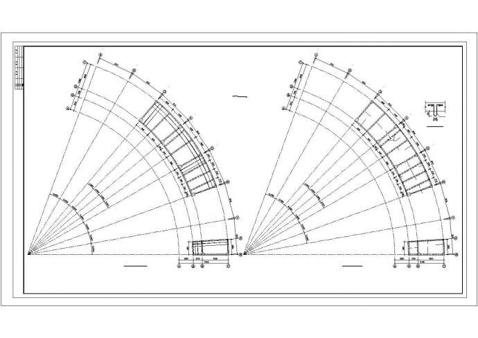 9层弧形框架结构办公楼结构施工图（CAD、14张）_图1