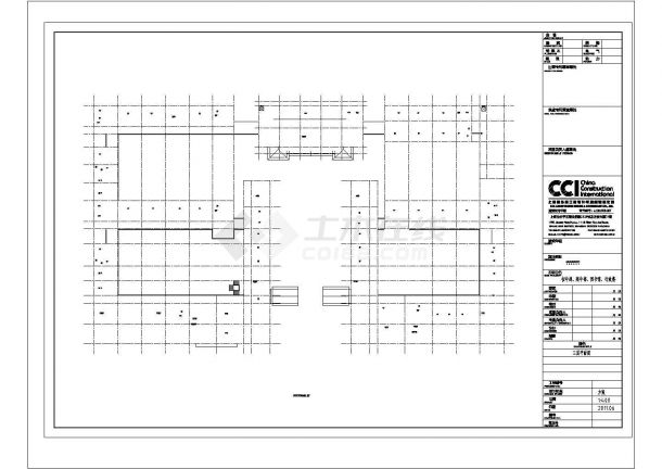 西安市某专科学校2.1万平米4层框架结构行政楼全套平面设计CAD图纸-图二