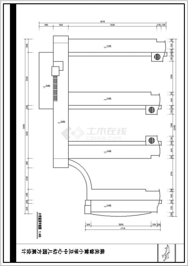 烟台市锦翔小学4层框架结构教学楼全套建筑设计CAD图纸-图一
