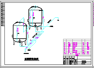 某化工厂废水终端污水处理工程cad图纸_图1