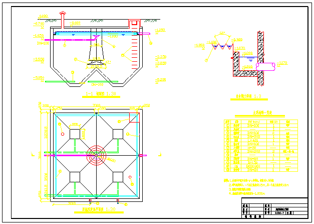 临沂市某小区中水工程cad设计图纸（给排水毕业设计）_图1