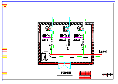 某叠压无负压设备泵房布置cad设计图_图1