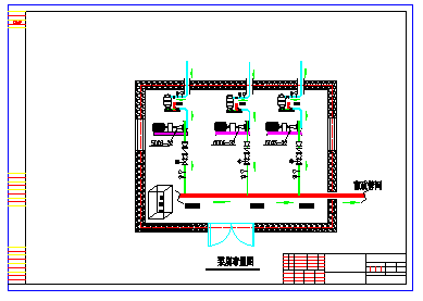 某叠压无负压设备泵房布置cad设计图