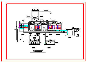 某生活小区综合污水处理站cad设计施工图_图1