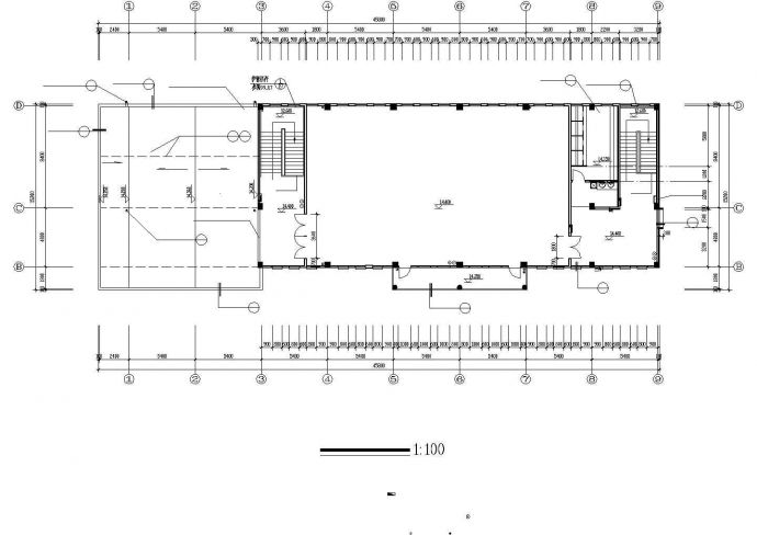 呼和浩特市长阳小学五层框架结构教学楼建筑设计CAD图纸_图1