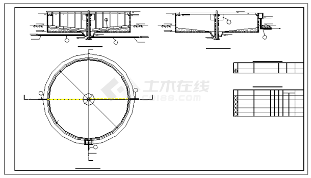 某污水厂全套cad设计施工图纸（CASS工艺）-图二