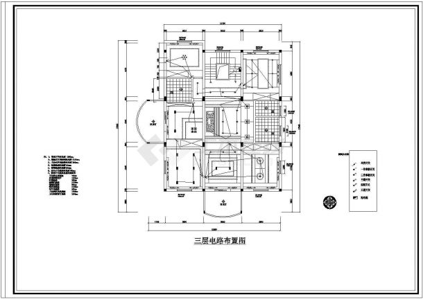 临海三层豪华别墅室内装饰CAD平面布置参考图-图二