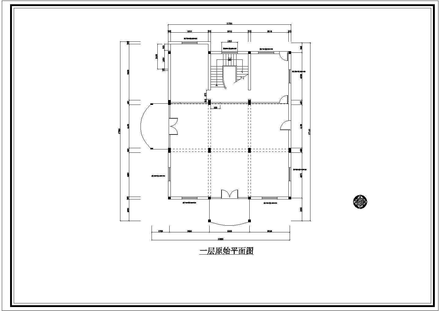 临海三层豪华别墅室内装饰CAD平面布置参考图