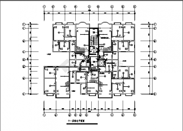 昆山某小高层住宅电气系统设计全套施工cad图纸-图二