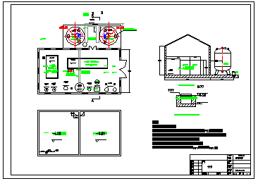 某印染废水处理工程设计cad施工图纸_图1