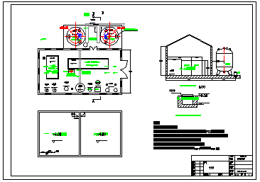 某印染废水处理工程设计cad施工图纸