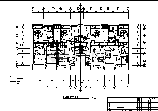 某多层联体别墅电气系统设计施工cad图纸-图二