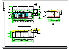 青岛某乳制品厂污水站生物接触氧化处理工艺cad设计图-图二