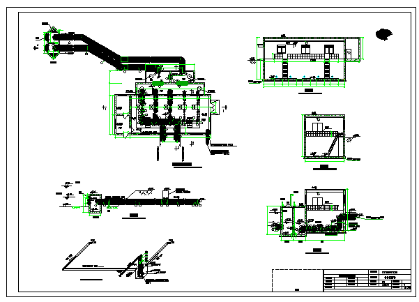 取水泵房施工图工艺设计cad施工图