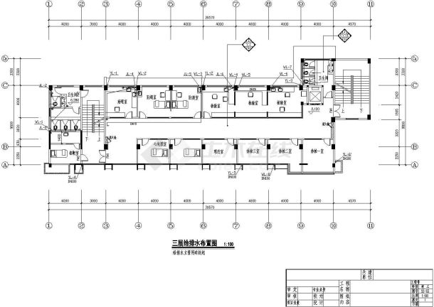 六层计划生育服务中心办公楼给排水施工图纸（含设计说明，12张）-图二