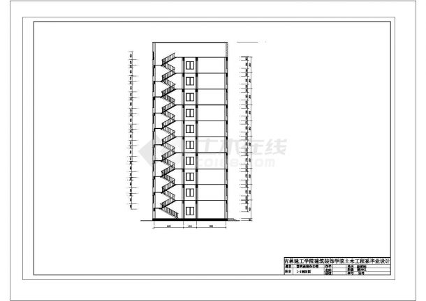 某十层钢筋混凝土结构办公楼建设计CAD图纸（土木毕业设计）-图一