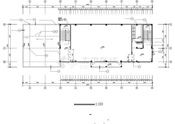 某小学多功能教学楼建筑设计施工图-图二